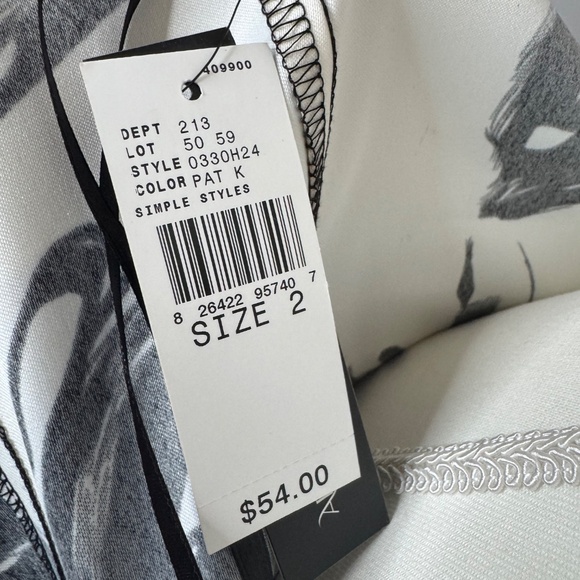 AB Studio Black and White Floral Dress - Picture 5 of 5